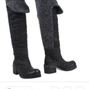 Vic Matie mixted materials knee boots